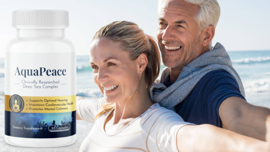 AquaPeace natural formula designed to support healthy hearing and ear wellness